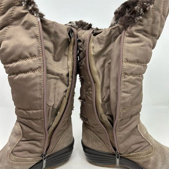 Pajar Women's Taupe Brown Knee High Snow Boots Size 38 (US 7) Waterproof Winter - Picture 7 of 15